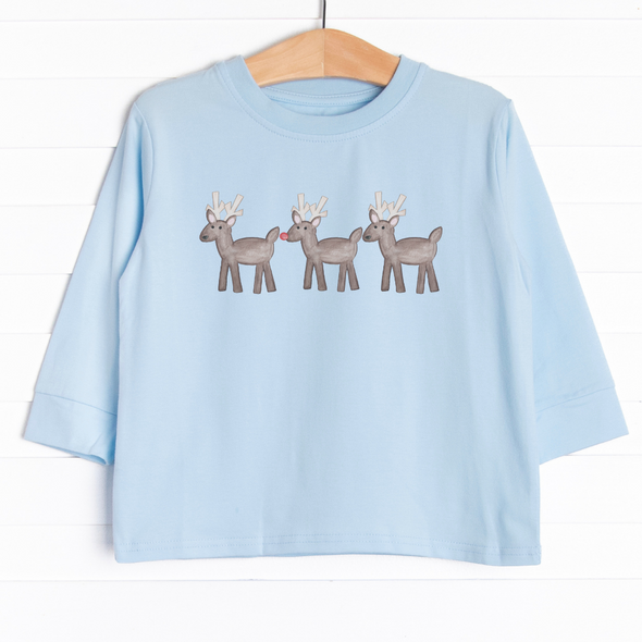 Reindeer Trio Long Sleeve Graphic Tee