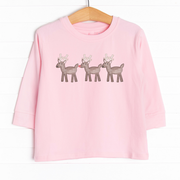 Reindeer Trio Long Sleeve Graphic Tee