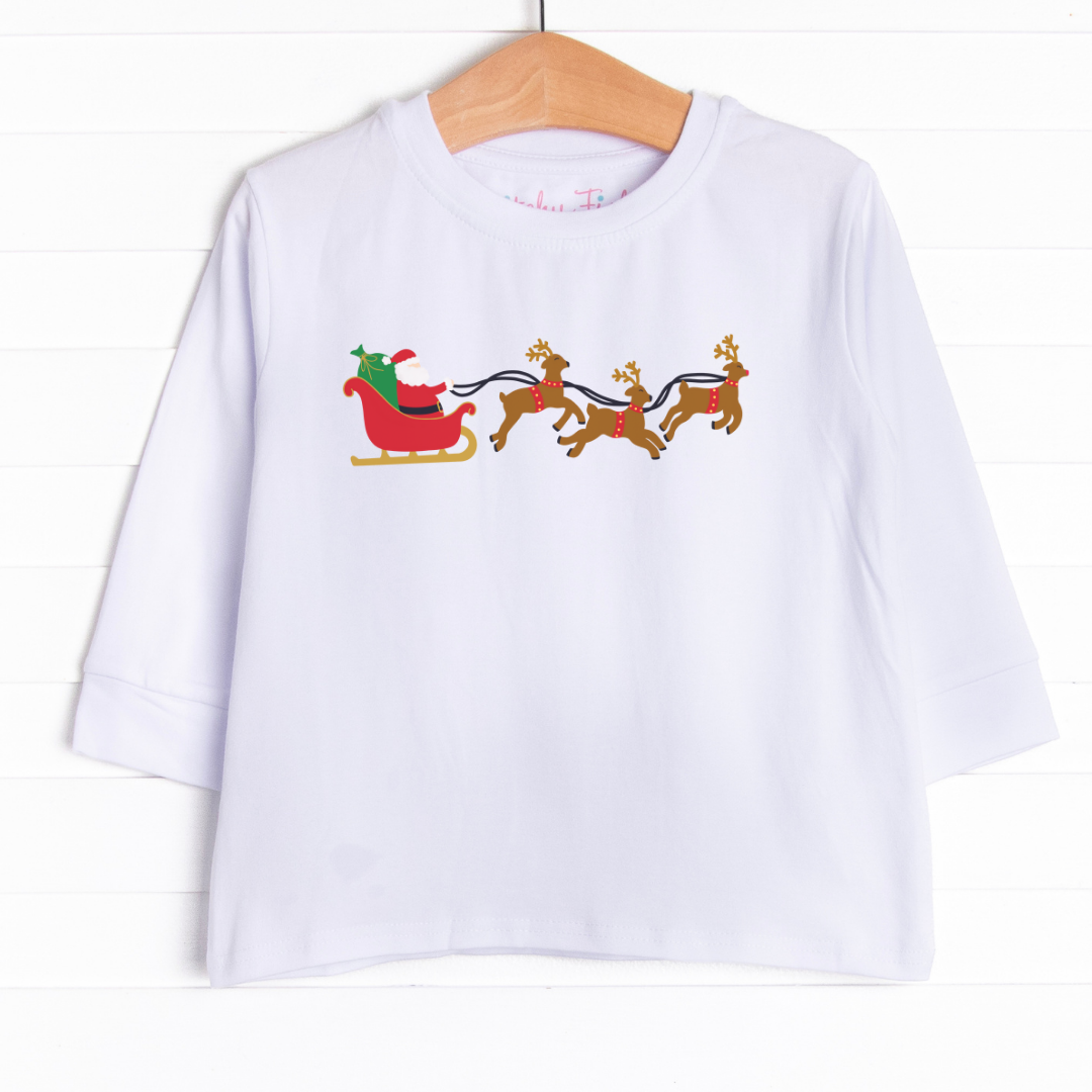 Sleigh Dogs Christmas Shirt - Puffy Vinyl White / XXL - Long Sleeve