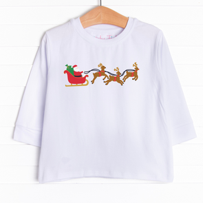 Santa's Sleigh Long Sleeve Graphic Tee