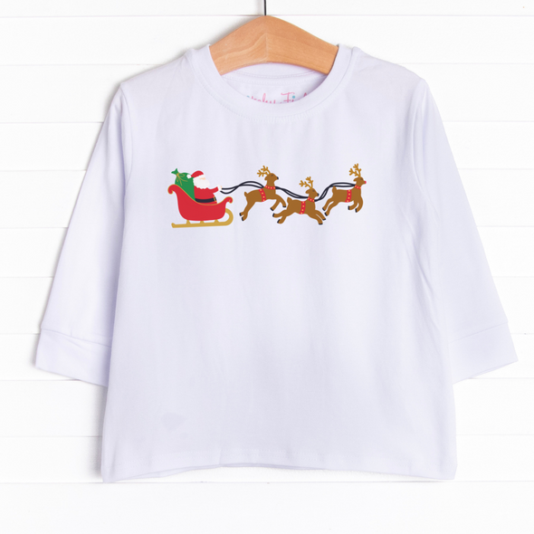 Santa's Sleigh Long Sleeve Graphic Tee