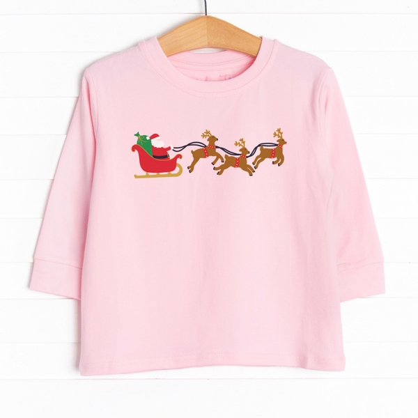 Santa's Sleigh Long Sleeve Graphic Tee