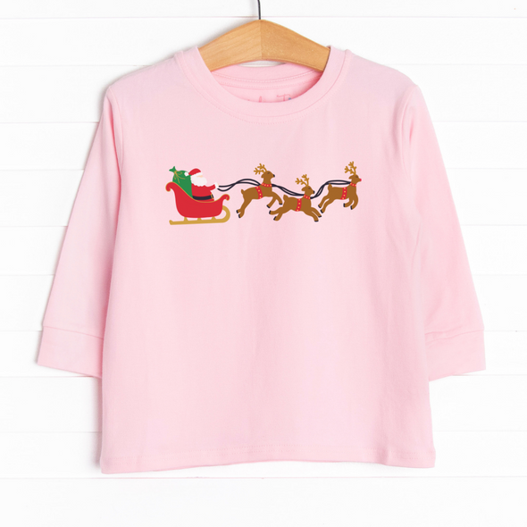 Santa's Sleigh Long Sleeve Graphic Tee