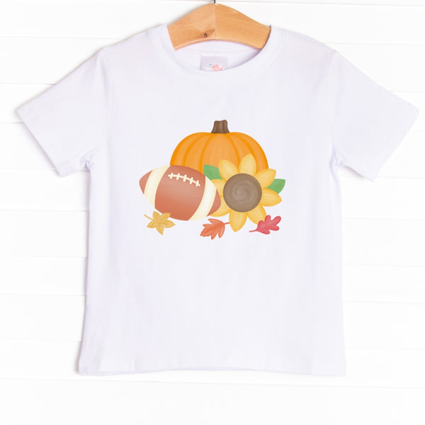 Fall Leaves and Football Graphic Tee