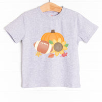 Fall Leaves and Football Graphic Tee
