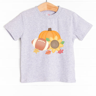 Fall Leaves and Football Graphic Tee