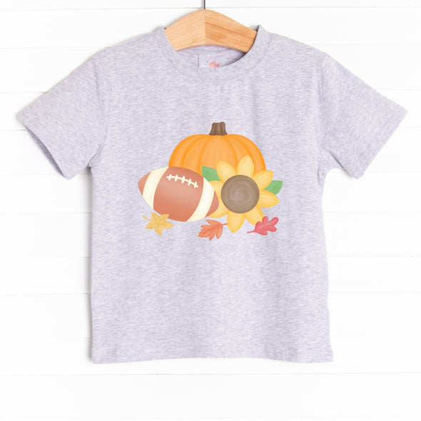 Fall Leaves and Football Graphic Tee