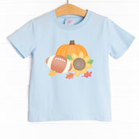 Fall Leaves and Football Graphic Tee