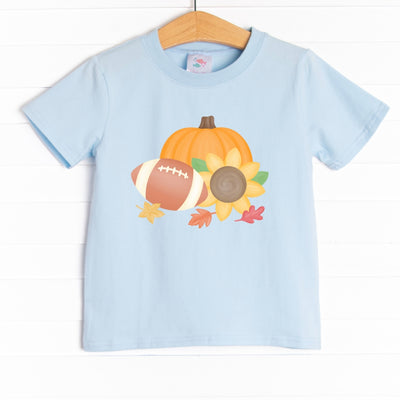 Fall Leaves and Football Graphic Tee