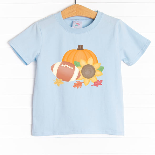 Fall Leaves and Football Graphic Tee