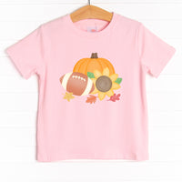 Fall Leaves and Football Graphic Tee