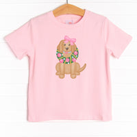  The tee is featured in four colors: Heather Gray, Soft Blue, , Ballerina Pink, and White.