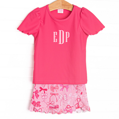 Match Point Pink Tennis Skirt Set, Pink