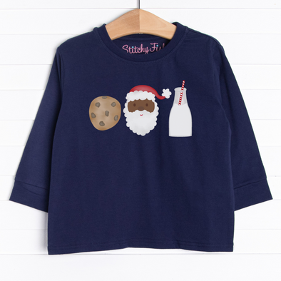 Santa's Favorites Long Sleeve Graphic Tee Dark Skin Tone