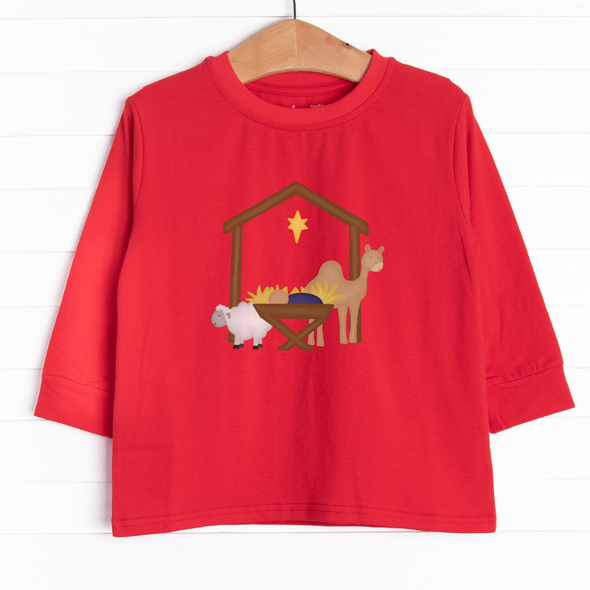 Away In A Manger Long Sleeve Graphic Tee