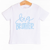 The shirt is featured in two colors; White and Heather Gray with a Big Brother graphic.