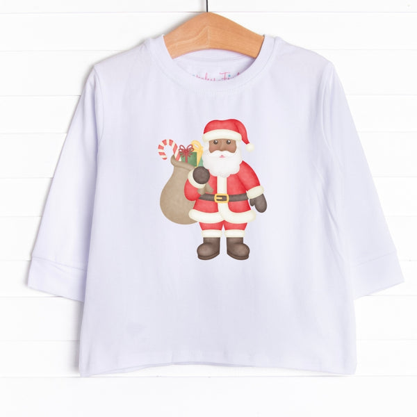 Down The Chimney Delivery Long Sleeve Graphic Tee Dark Skin Tone