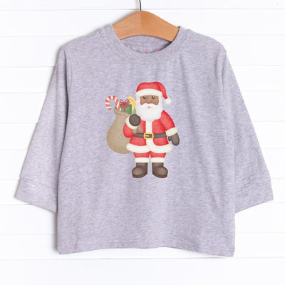 Down The Chimney Delivery Long Sleeve Graphic Tee Dark Skin Tone