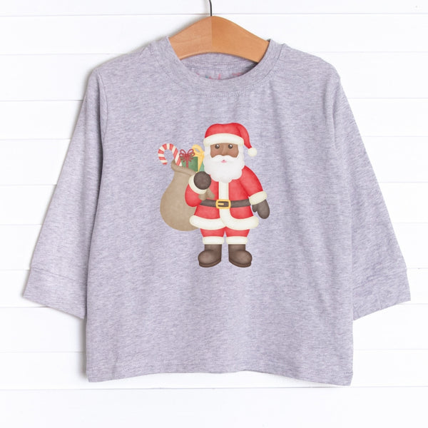 Down The Chimney Delivery Long Sleeve Graphic Tee Dark Skin Tone