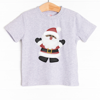 The tee is featured in four colors: Heather Gray, Soft Blue, Ballerina Pink, and White.