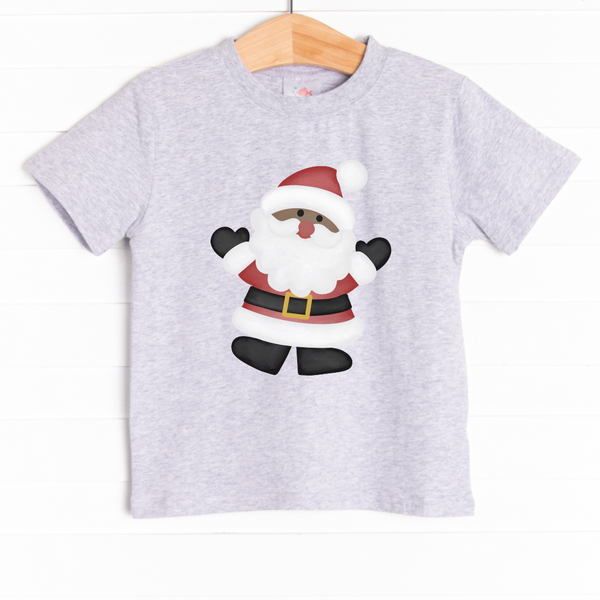 The tee is featured in four colors: Heather Gray, Soft Blue, Ballerina Pink, and White.