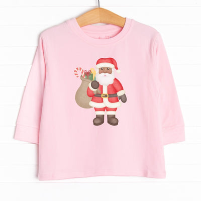 Down The Chimney Delivery Long Sleeve Graphic Tee Dark Skin Tone