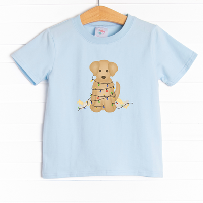  The tee is featured in four colors: Heather Gray, Soft Blue, Ballerina Pink, and White. 