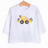 Christmas Eve Excavator Long Sleeve Graphic Tee