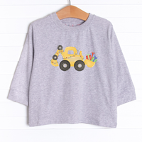 Christmas Eve Excavator Long Sleeve Graphic Tee