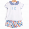 Coral Reef Crustacean Short Set, Blue