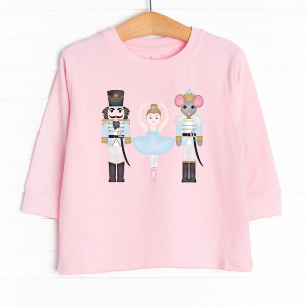 Our Holiday at the Ballet Graphic Tee features the cutest ballerina and nutcrackers graphic in the center.