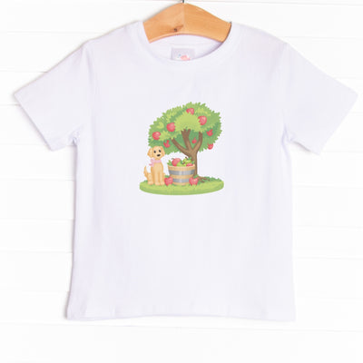 Apple Pickin' Pup Girl Graphic Tee