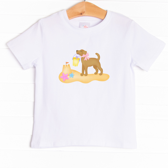 Beach Pail Pup Girl Graphic Tee