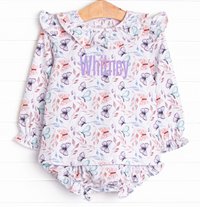 Whispering Wings Diaper Set, Purple