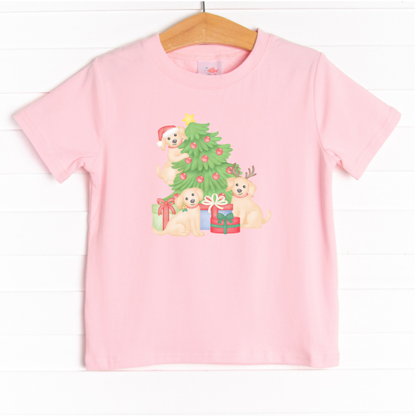 Festive Furry Friends Graphic Tee, Pink