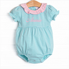 Annie Puff Sleeve Bubble, Mint Stripe