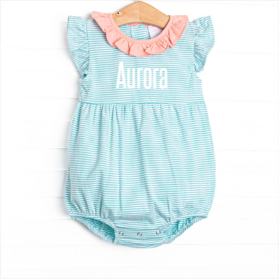 Aurora Bubble, Peach and Mint Stripe