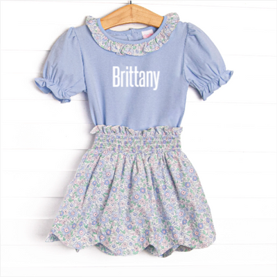 Baltimore Blues Skirt Set, Blue