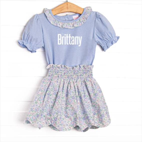 Baltimore Blues Skirt Set, Blue