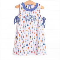 Bay Bobbers Dress, Blue