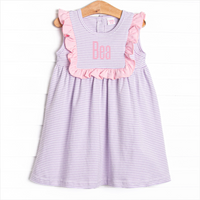 Bea Pima Dress, Pink and Purple Stripe