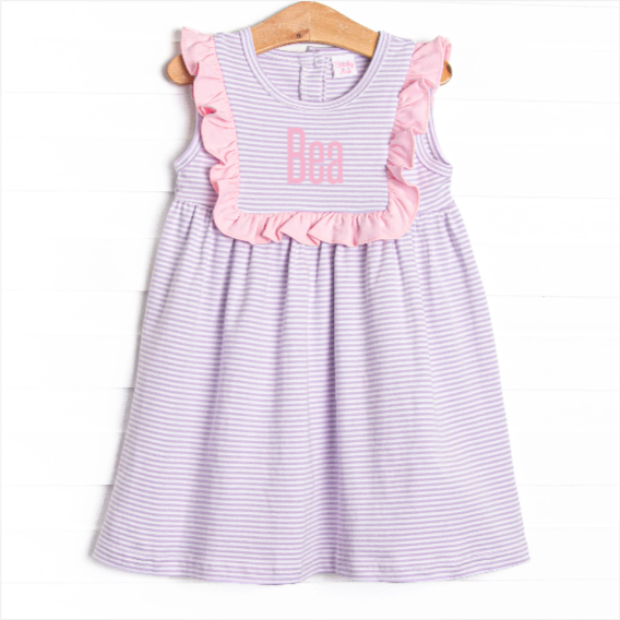 Bea Pima Dress, Pink and Purple Stripe
