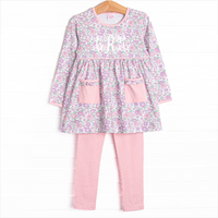 Bellflower Beauty Legging Set, Pink Floral