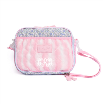 Bellflower Beauty Oxford Quilted Lunch Box, Blue
