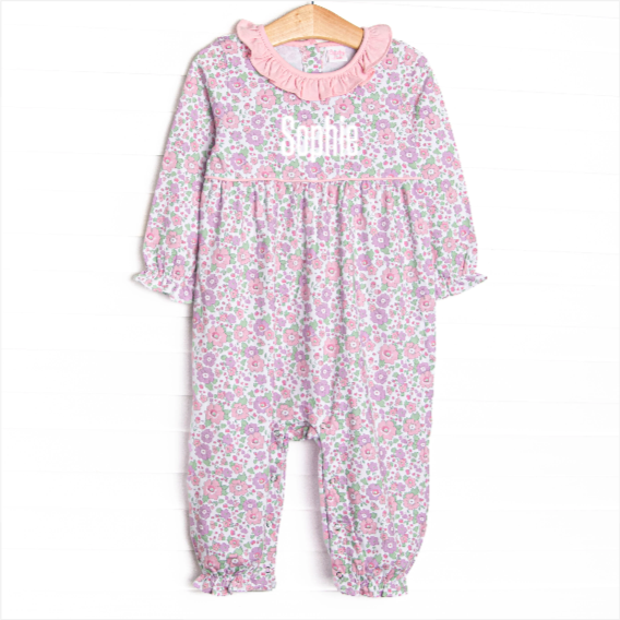 Bellflower Beauty Romper, Pink Floral