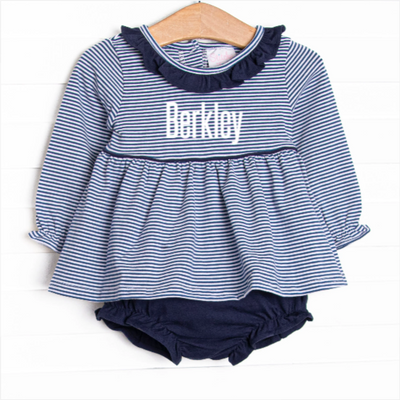 Berkley Long Sleeve Diaper Set, Navy Stripe