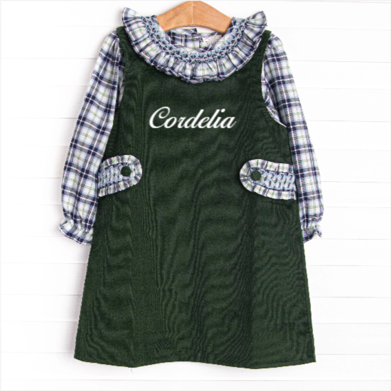 Bleu: Cordelia Smocked Dress Set, Blue