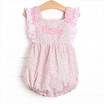 Bleu: Florence Applique Sunsuit, Pink