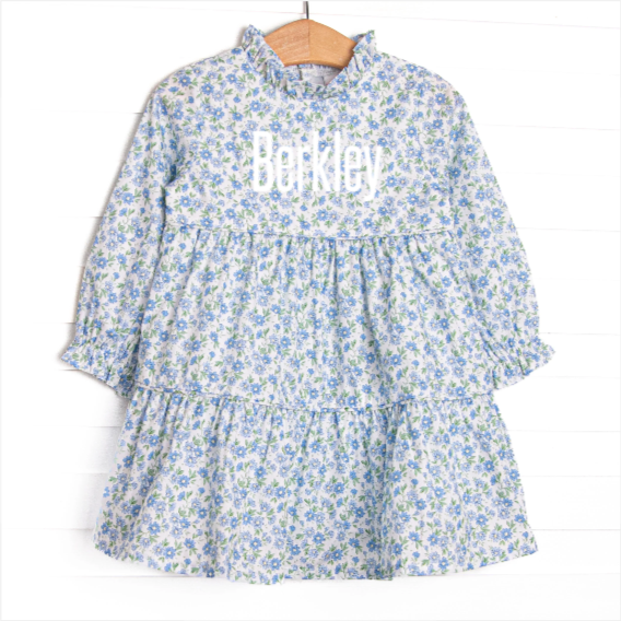 Blue Berry Blooms Dress, Blue