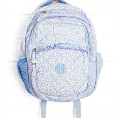 Blue Willow Oxford Quilted Backpack, Blue